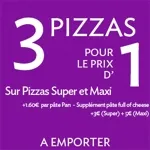 3 Pizzas pour le prix d'1 - 1=3 - Douai