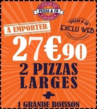 2 larges + grande boisson à 27€90!
