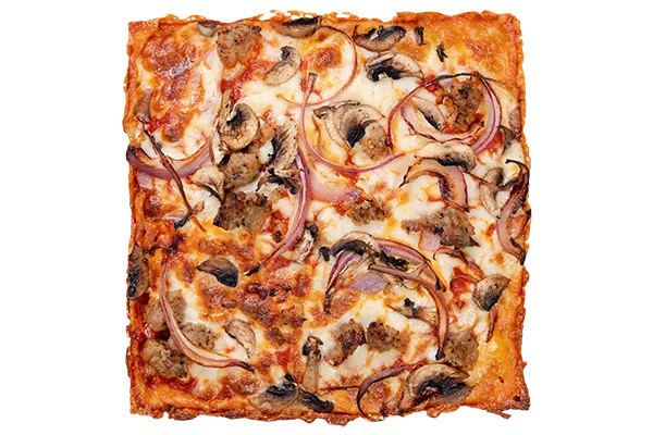 GF DEEP DISH SAUSAGE MUSHROOM ONION