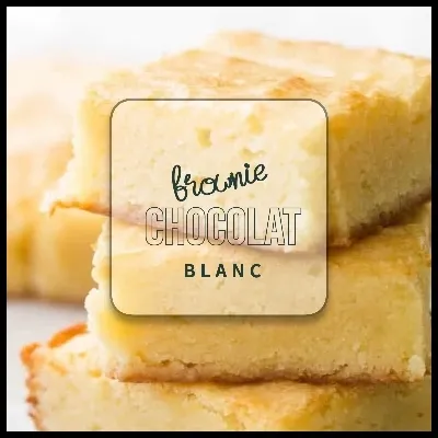 brownies maison chocolat blanc/amandes