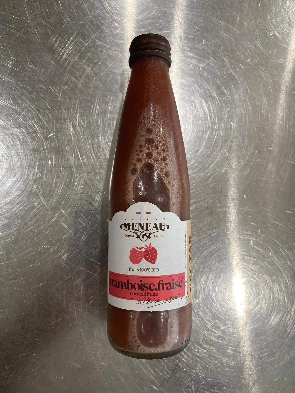 JUS MENEAU FRAISE FRAMBOISE BIO