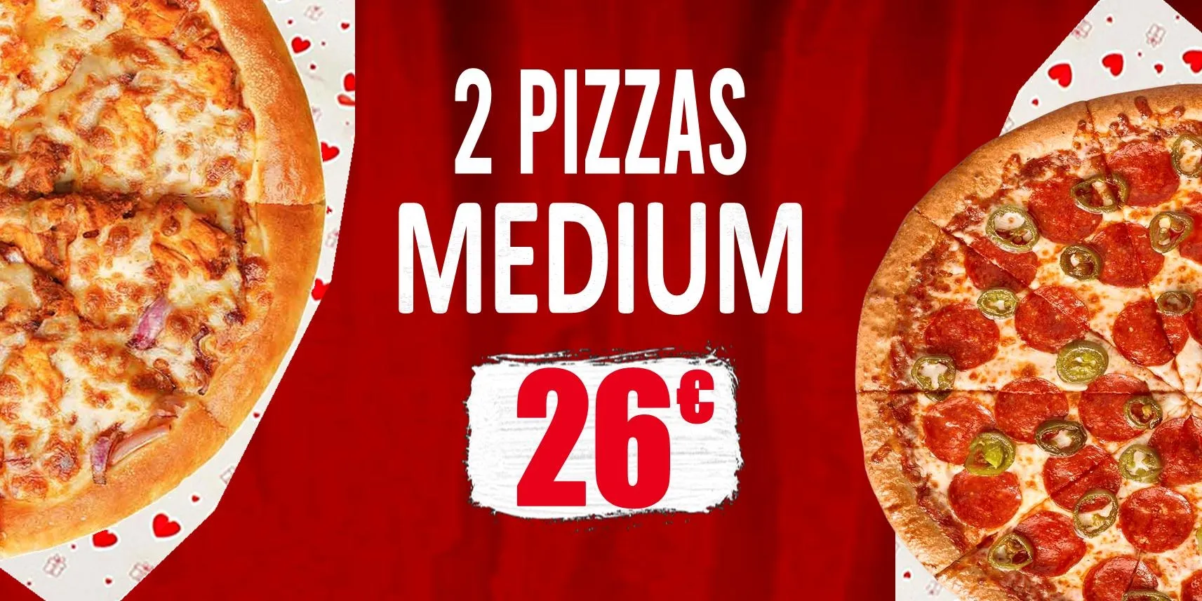 2 Pizzas Medium