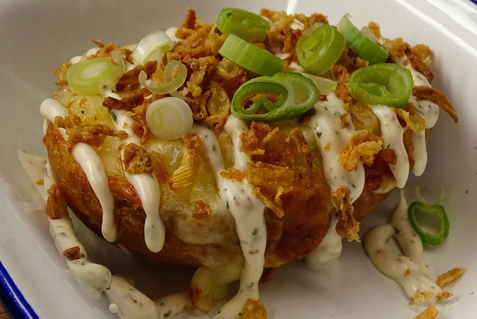 Cheese & Spring Onion Loaded Jacket Potato Skin