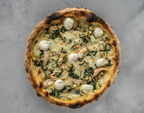 Pizza-Pollo e Spinaci