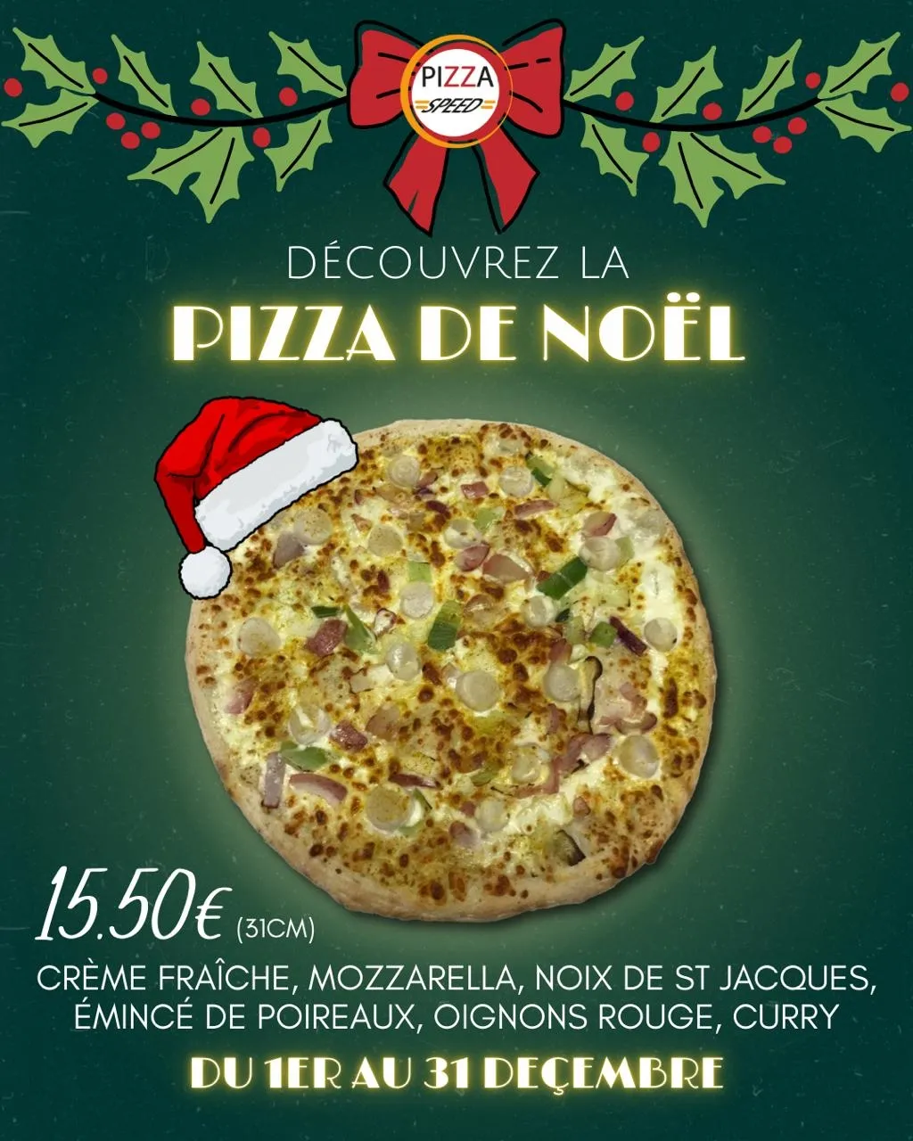 PIZZA DE NOEL - taille moyenne