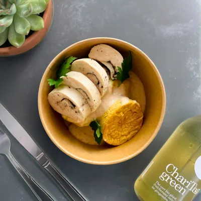 BALLOTINE DE VOLAILE TRUFFÉE & PURÉE MAISON 