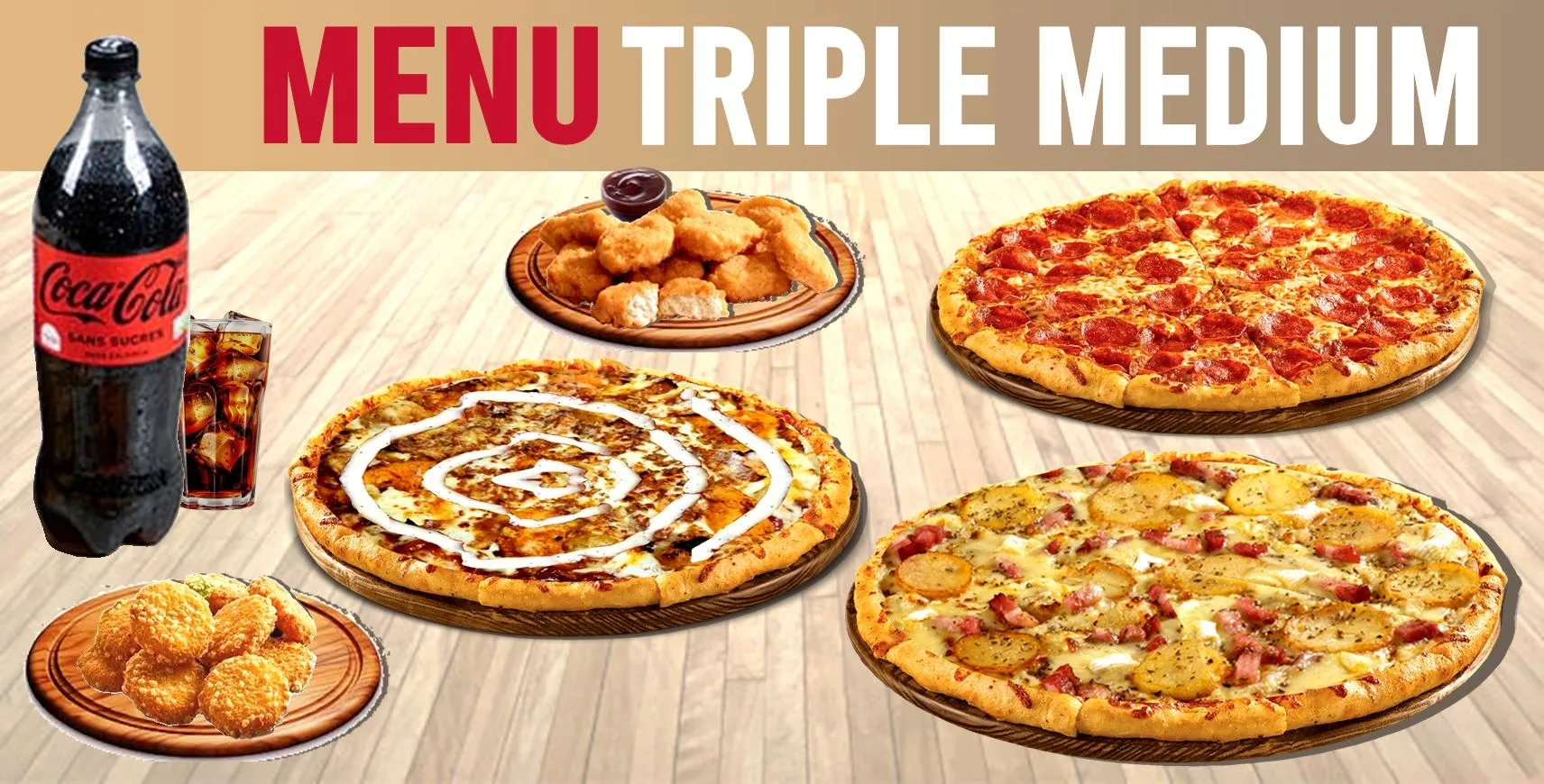 Menu Triple Medium 