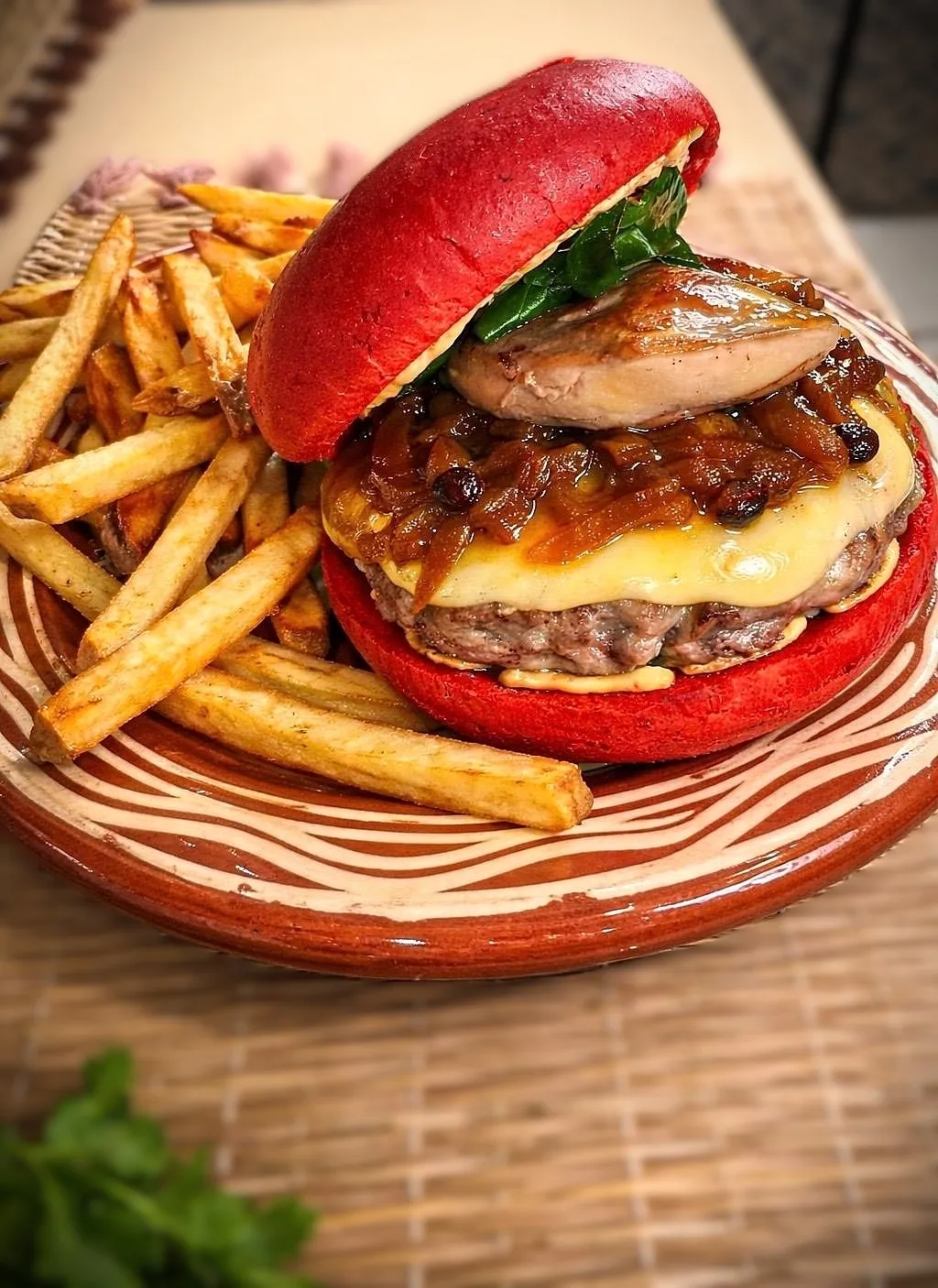 Burger Pur Porc, foie gras 