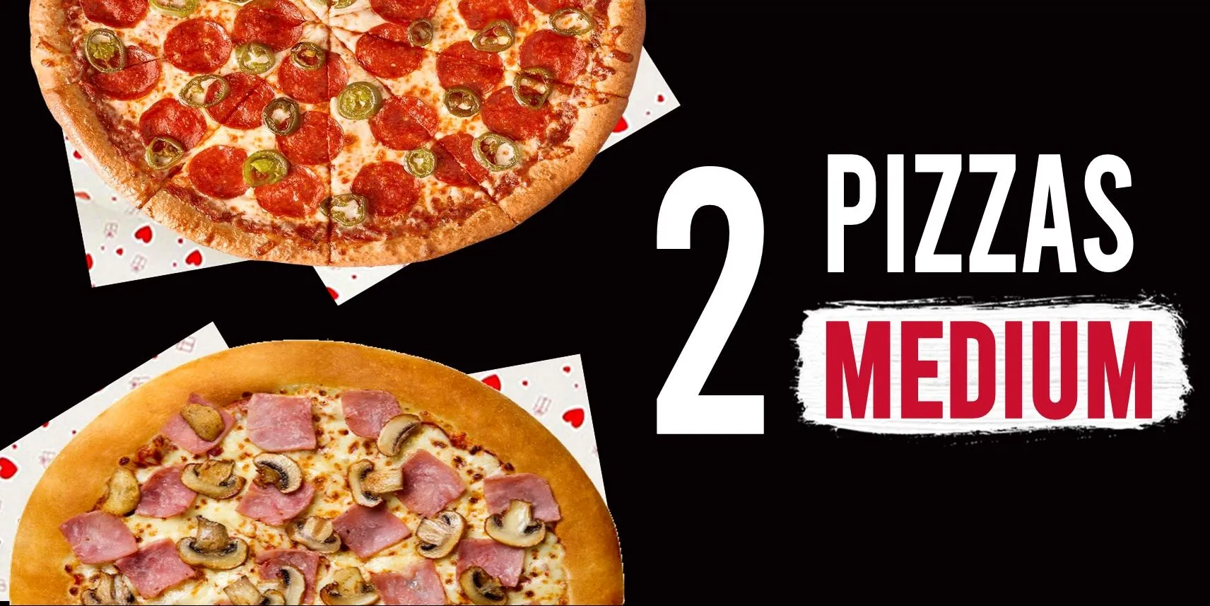2 Pizzas Medium