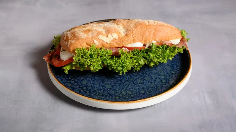 Counter-Parma and Mozzarella Ciabatta