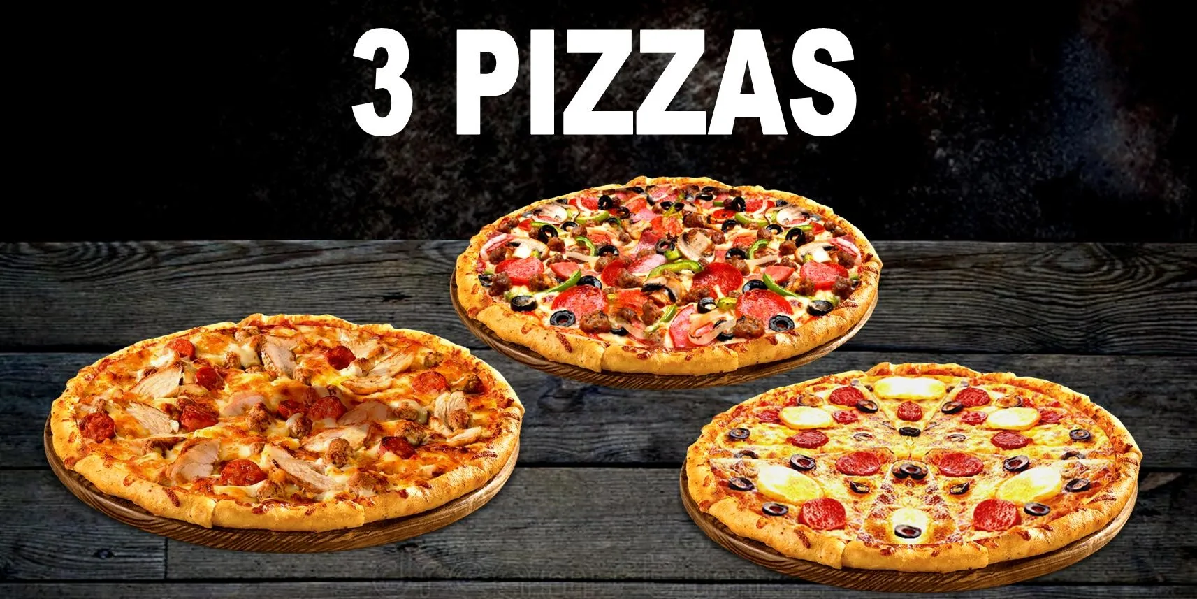 3 Pizzas Medium