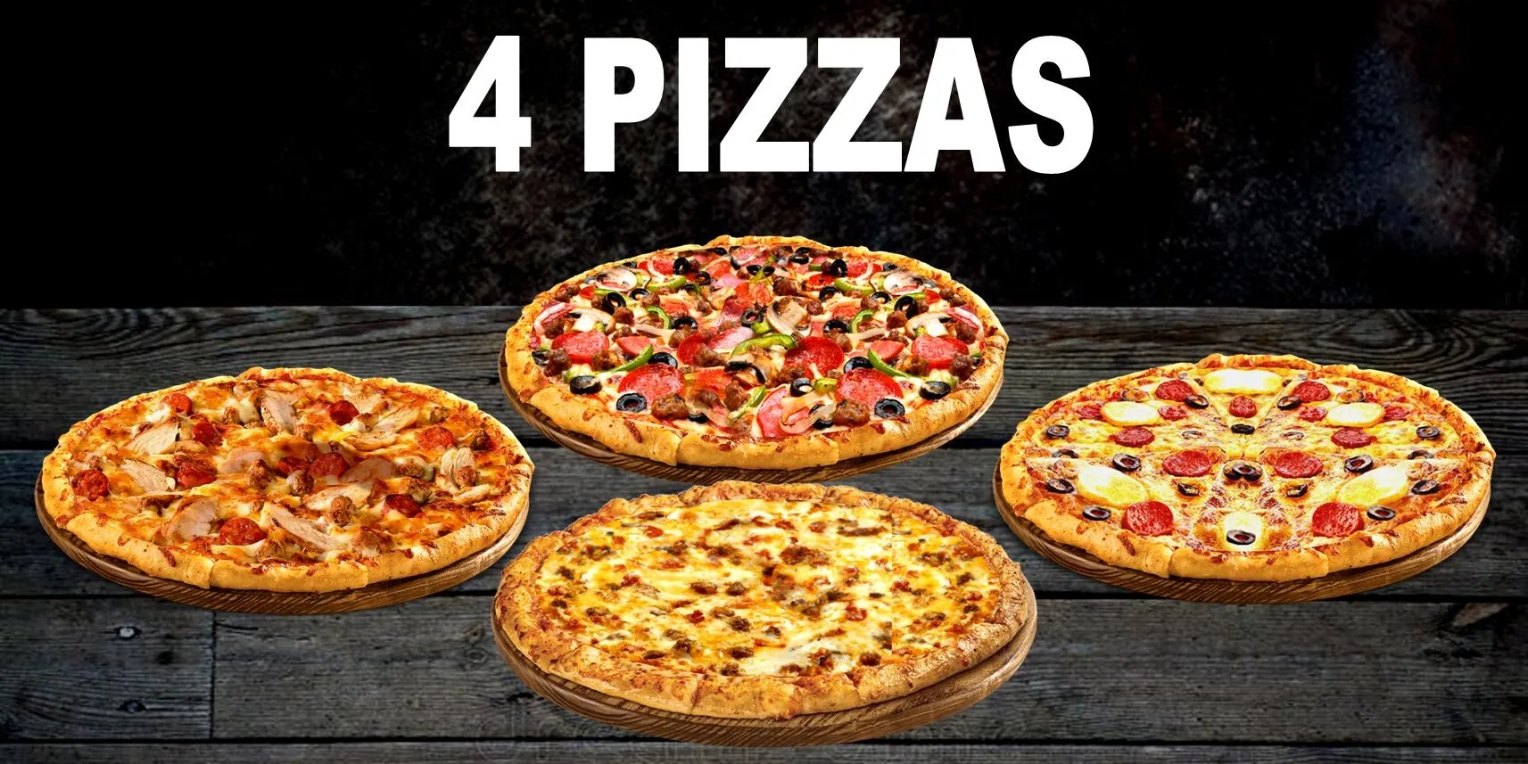 4 Pizzas Medium