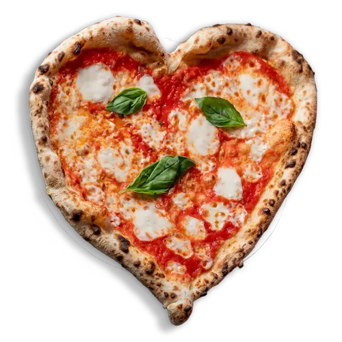 Heart-shaped Margherita
