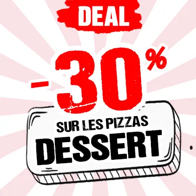 -30% sur la pizza nutella livrée