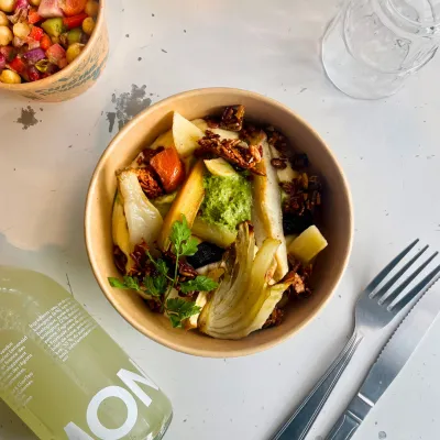 POLENTA HIVERNALE & LÉGUMES RACINES  RÔTIS