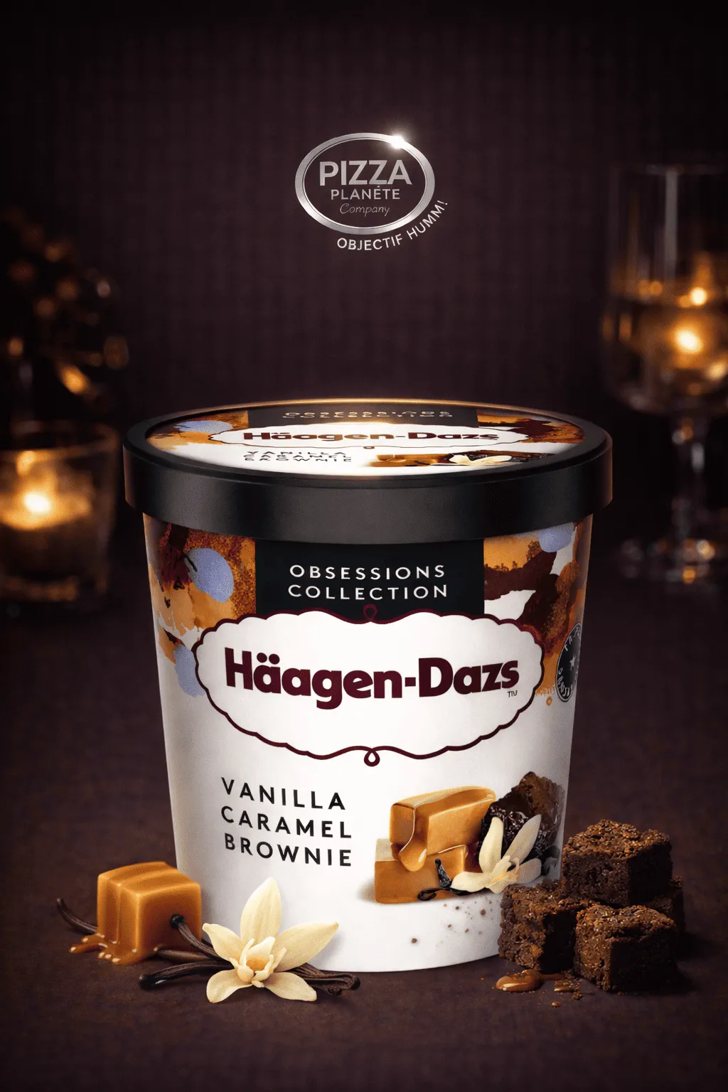 Vanille caramel brownie 