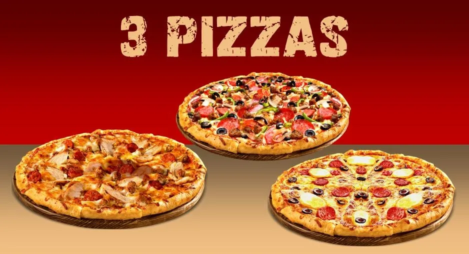 3 Pizzas Medium