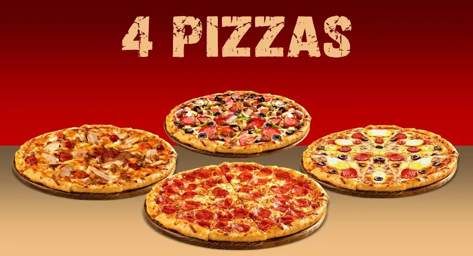 4 Pizzas Medium