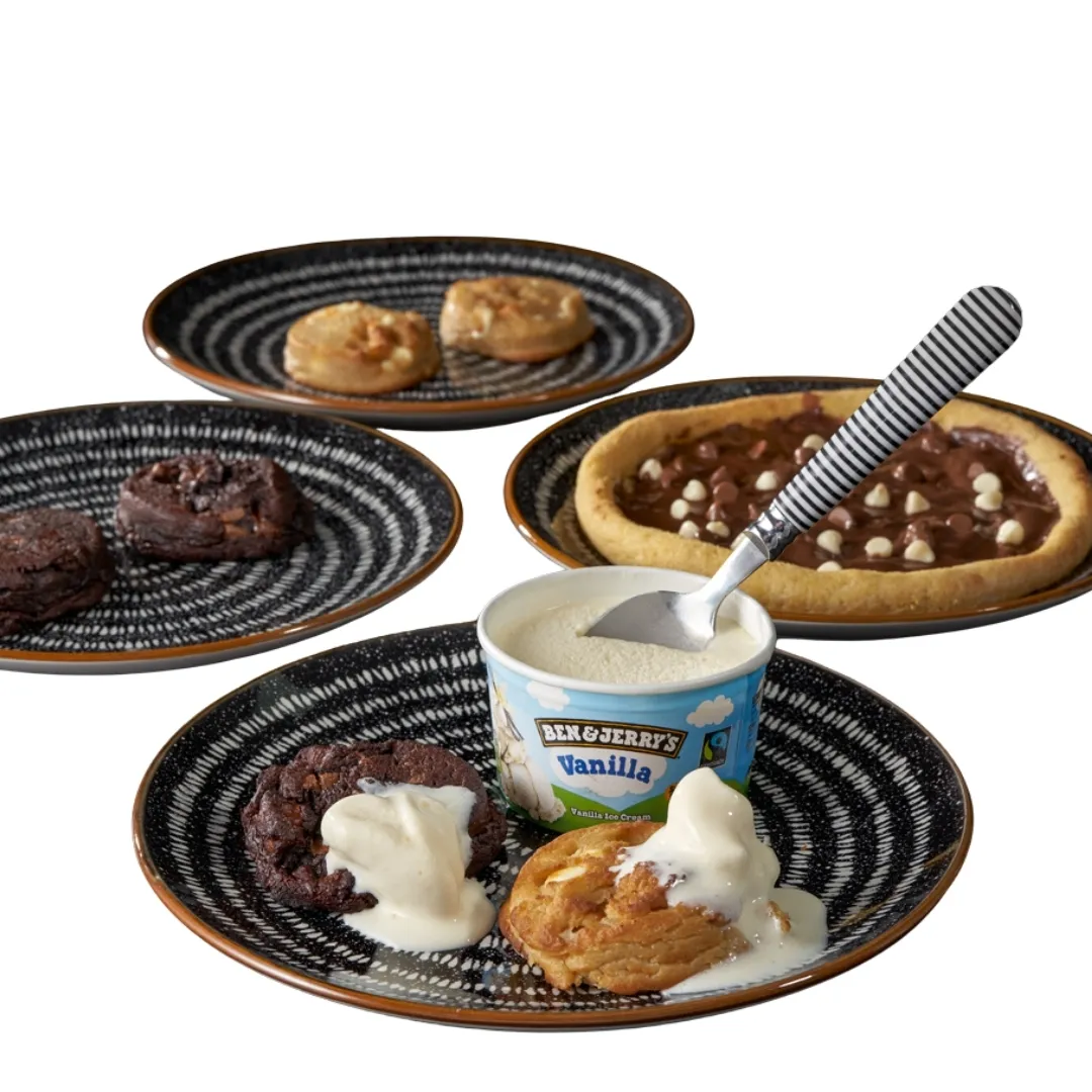 Small Tub of Vanilla Ice Cream and 2 Cookies