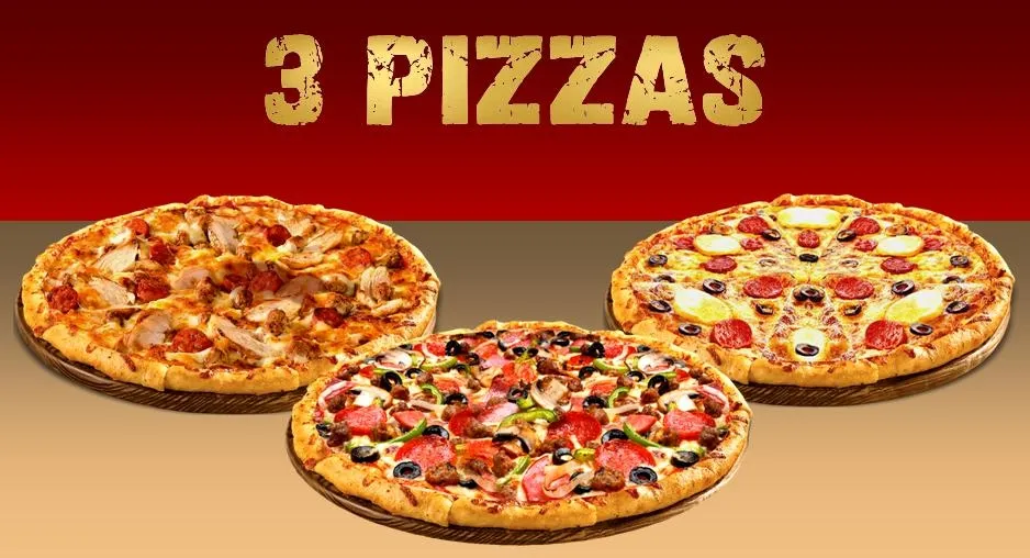 3 Pizzas Medium