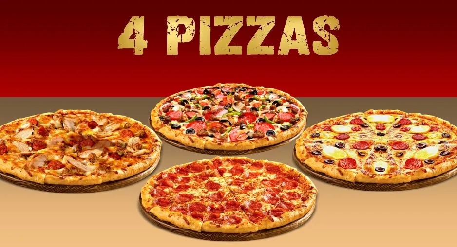 4 Pizzas Medium