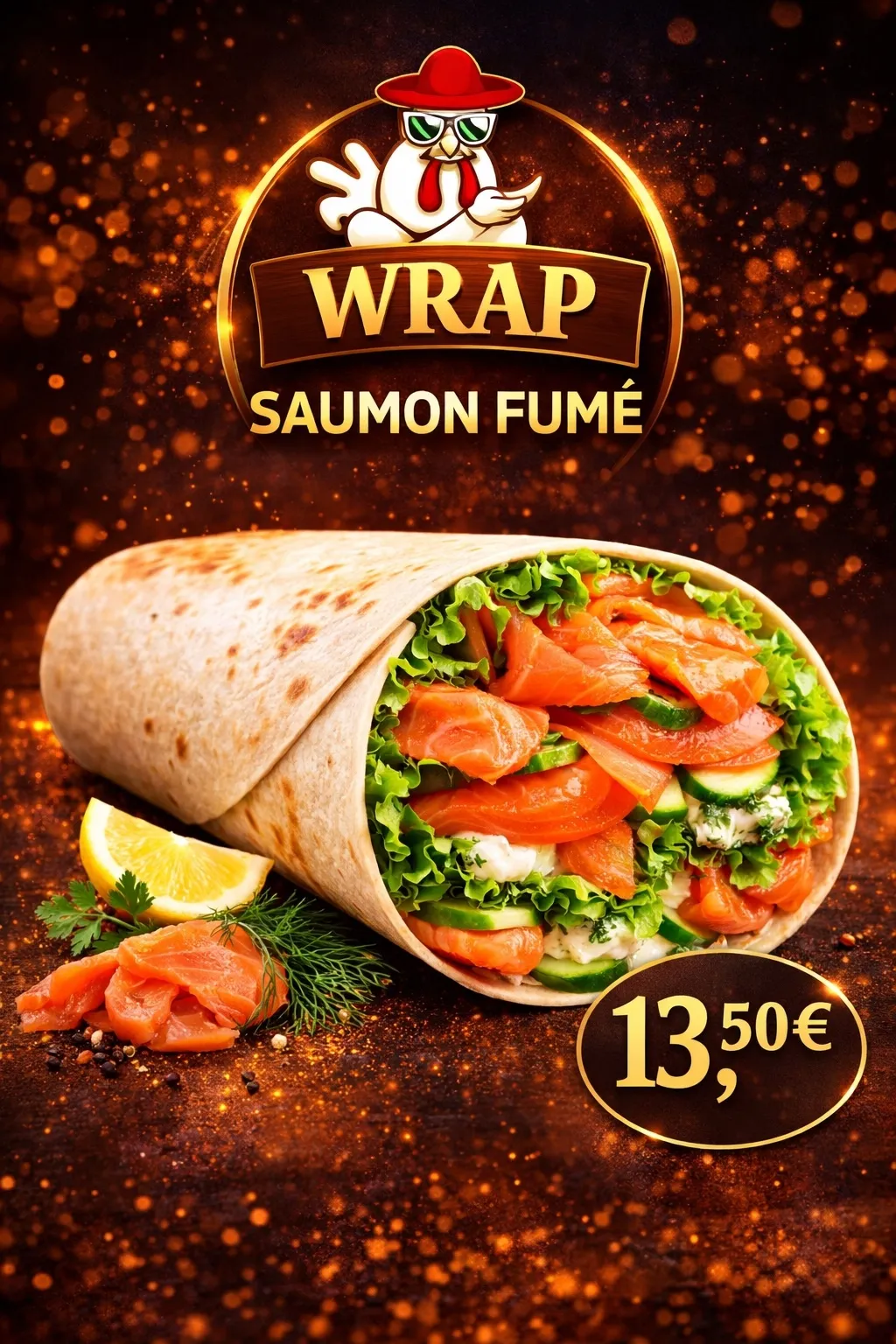 WRAP XL : SAUMON FUME