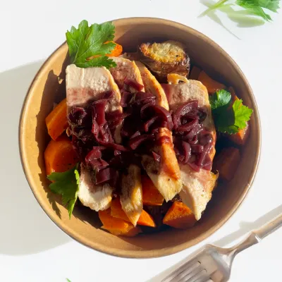 POULET MARINÉ & POMME DE TERRE 