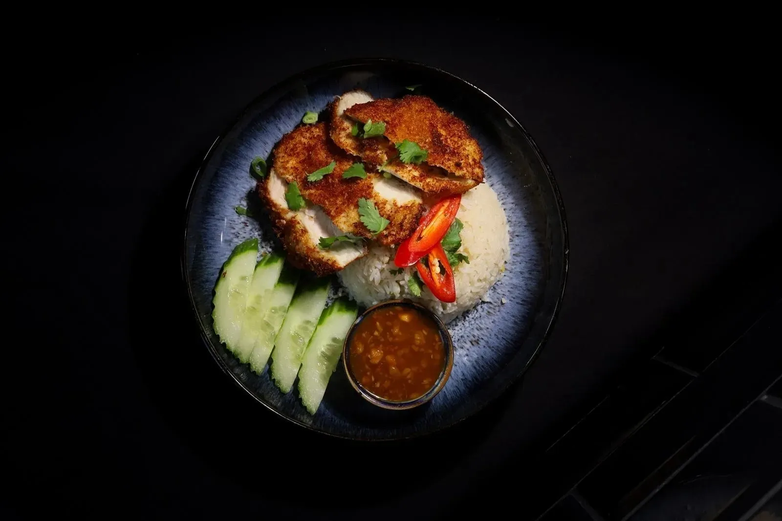 Crispy Chicken with Spicy fresh Ginger and Chile Sauce