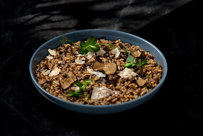 Pasta-Risotto Porcini Al Tartufo-