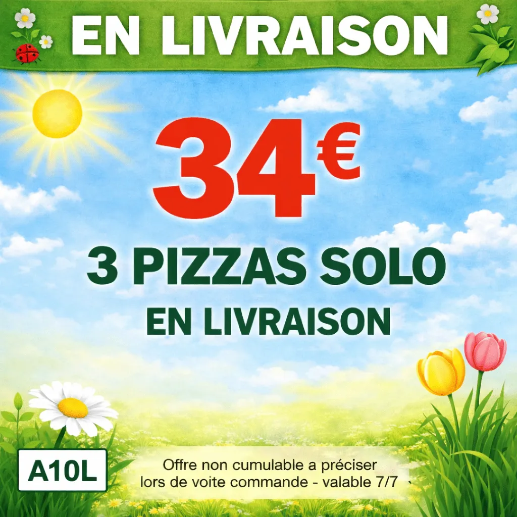 3 pizzas solo 