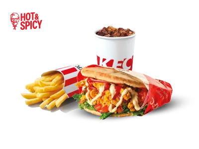 Krispy Spicy Kebab Large Meal 