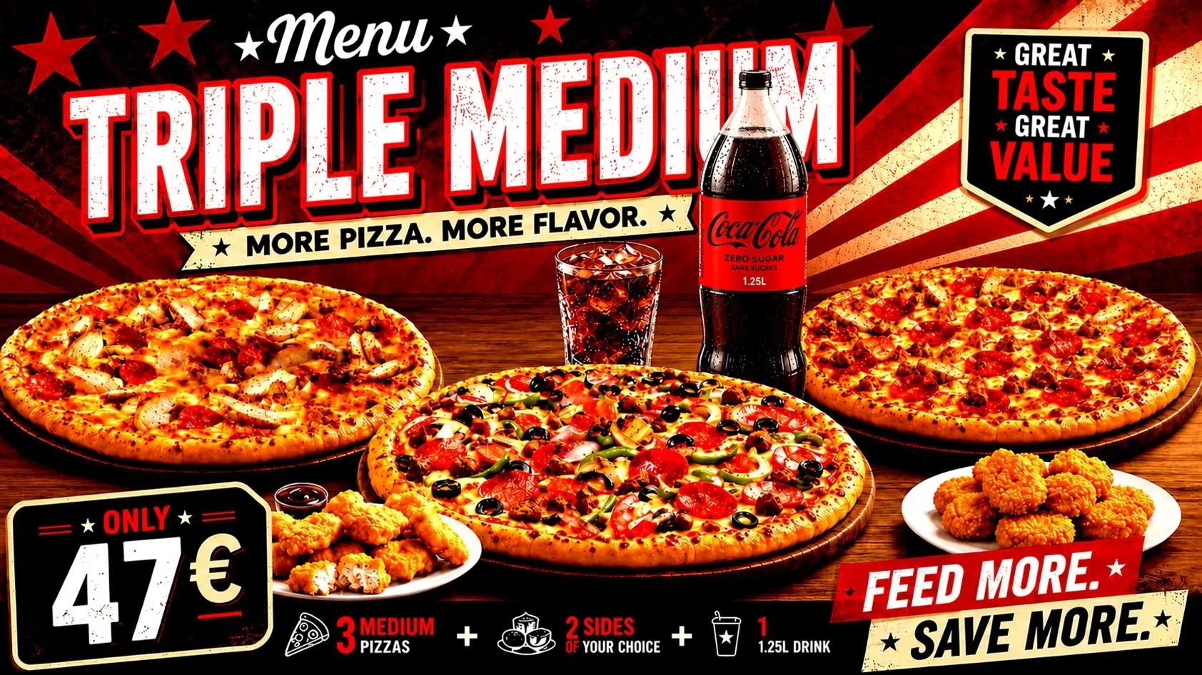 Menu Triple Medium