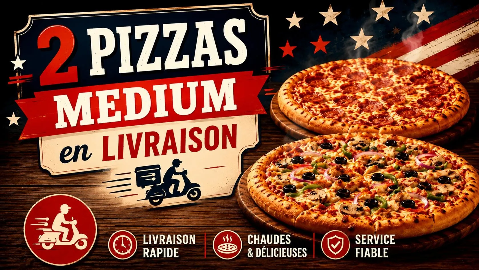 2 Pizzas Medium
