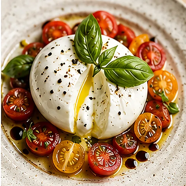 Burrata tomates cerises