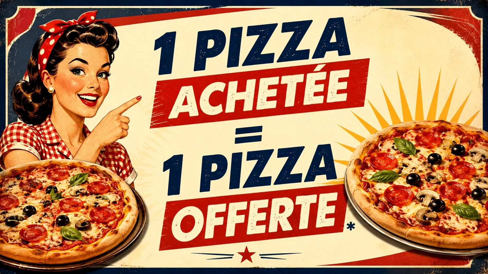 1 achetée = 1 OFFERTE