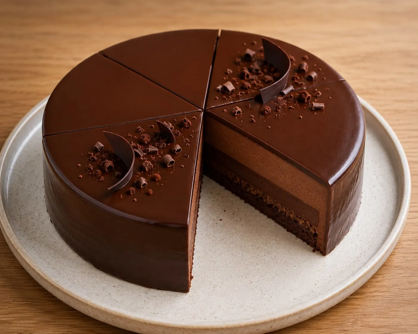 Entremet chocolat 6 parts