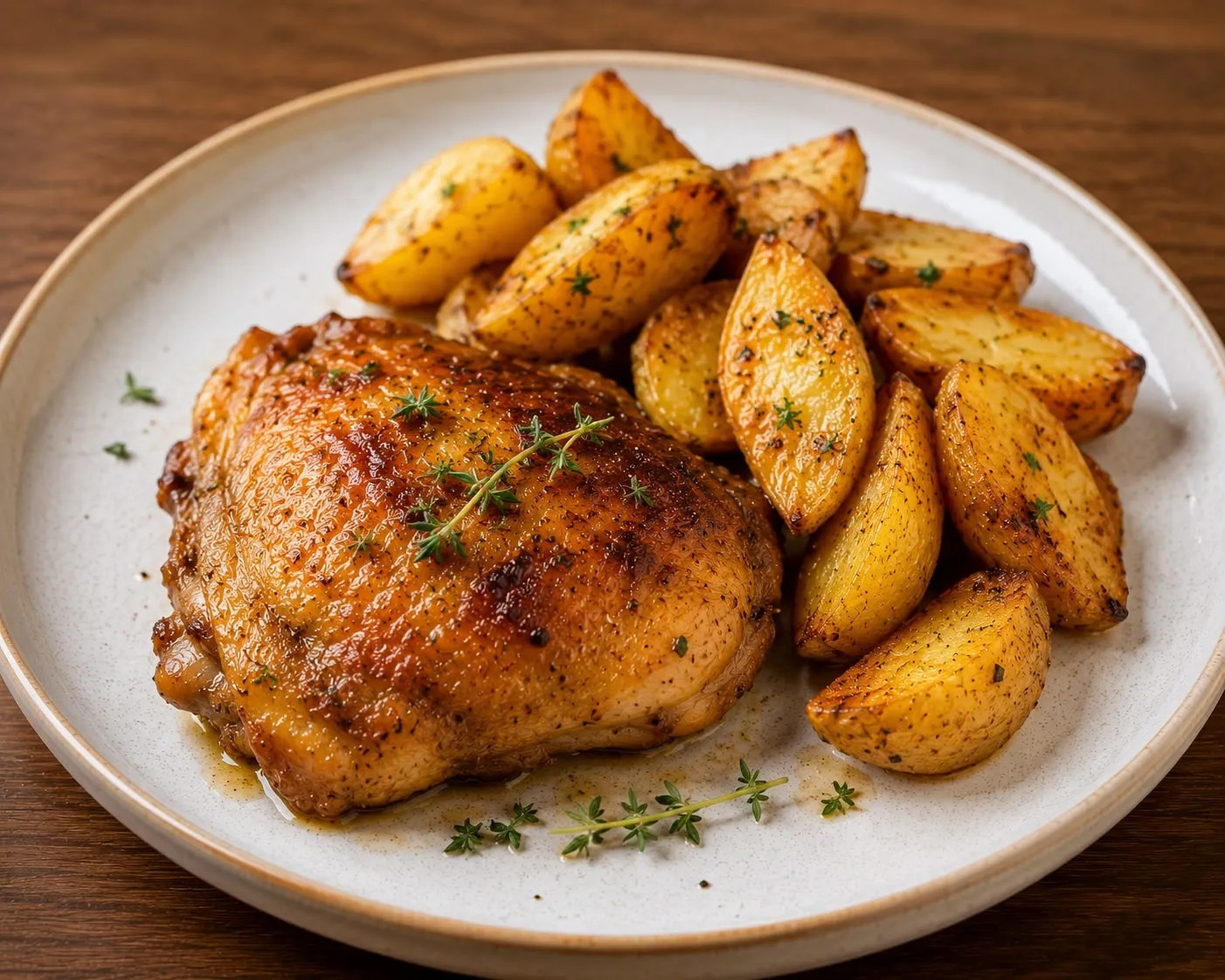 Mardi 4 août Midi -  Poulet roti & Potatoes