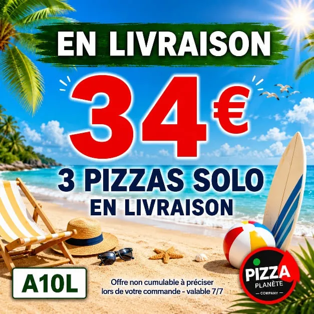 3 pizzas solo 