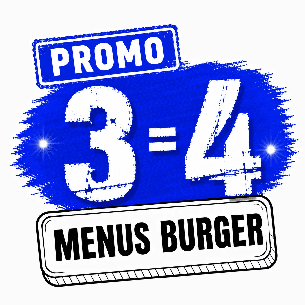 3 menus classiques achetés = Le 4ème offert - à emporter