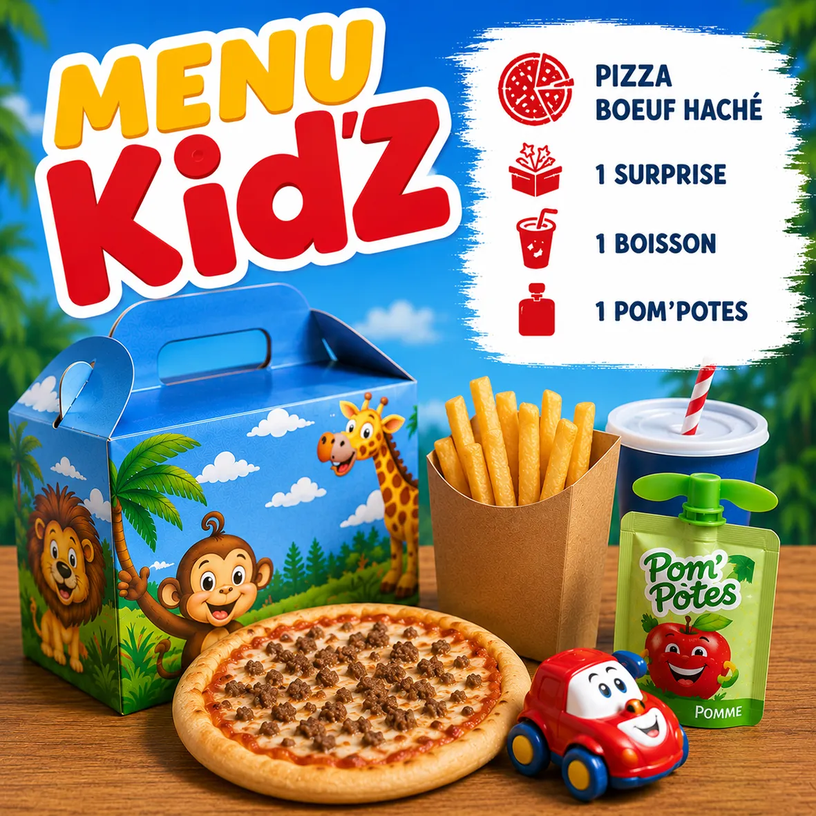 Menu kid'z Pizza Boeuf