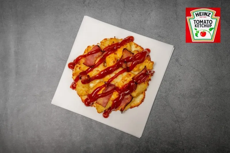 Cheese & Bacon Tots - Ketchup
