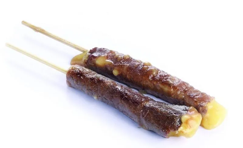 Rindfleisch-Käse-Yakitori