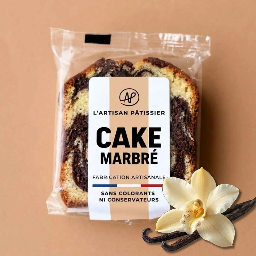 TRANCHE DE CAKE MARBRÉ CHOCOLAT VANILLE