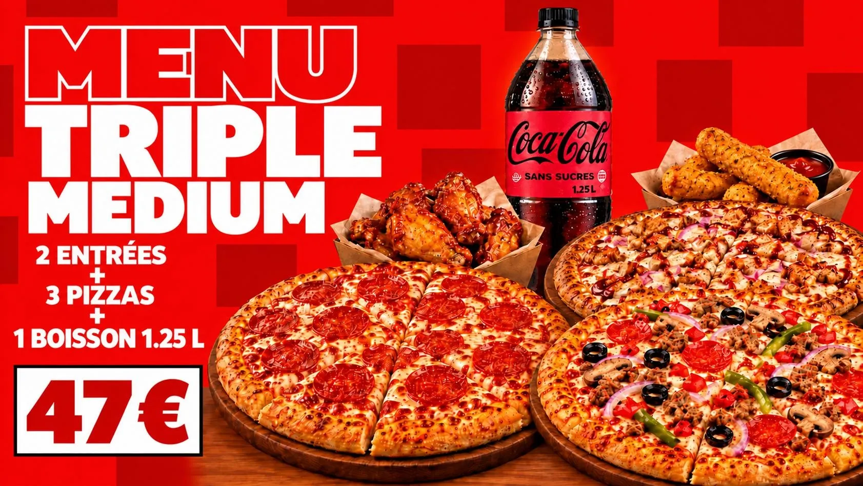 Menu Triple Medium