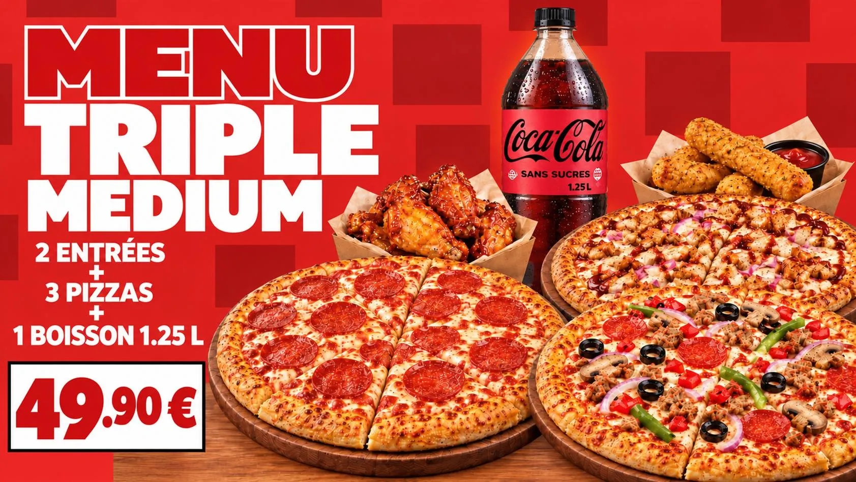 Menu Triple Medium