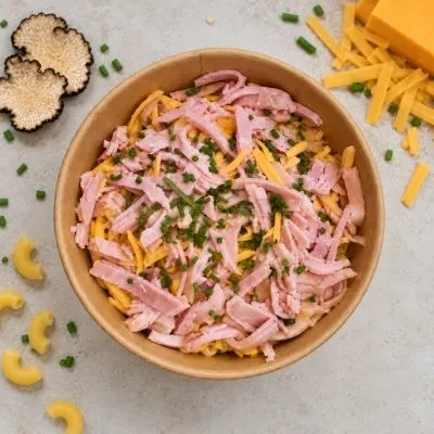 COQUILLETTES TRUFFÉES — JAMBON & CHEDDAR