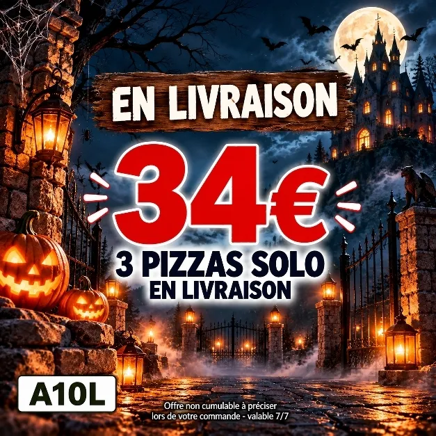 3 pizzas solo 