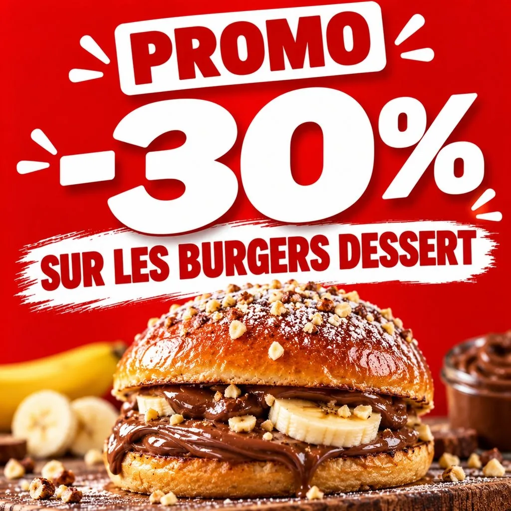 -30% sur les burgers Dessert - EN LIVRAISON